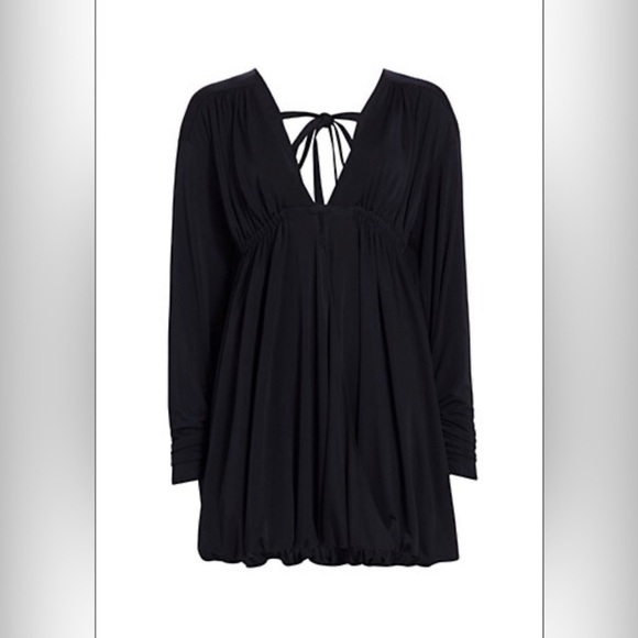 🎉HOST PICK🎉 cinq a sept Tie Back Bubble Hem Dress - Navy - Picture 2 of 6